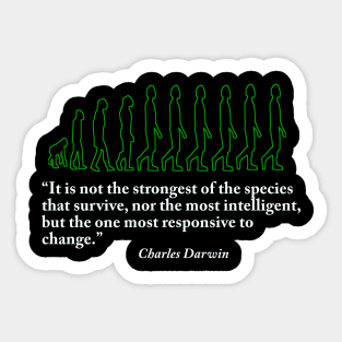 Evolution, Charles Darwin Quotes Sticker